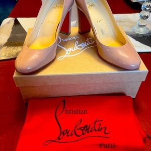 Christian Louboutin Lady Gena 85 Patent Nude